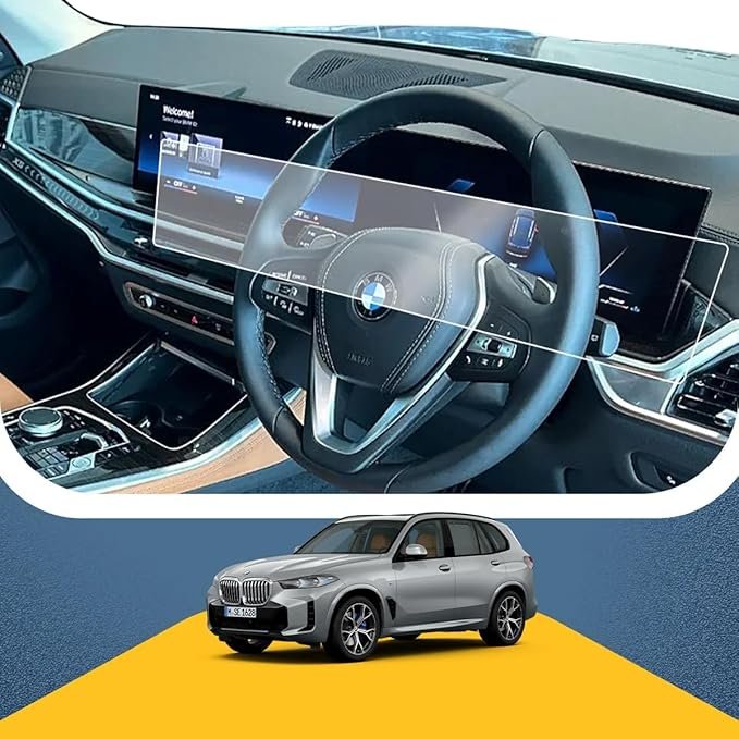 BMW X5, 2023 Facelift Infotainment and Cluster in Single Guard Clear Pack of 1