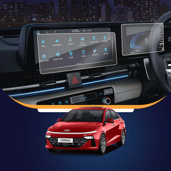 Hyundai Verna 2023 SX 2023 (8 inch) Infotainment & Cluster Screen Guard