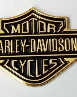 HARLEY DAVIDSON MOTORCYCLE METAL SCTIKER PRISM GUARD (BLACK &GOLDEN)(4.5X5.5CM)