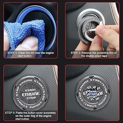 BKN PREMIUM CAR PUSH TO START STOP BUTTON PRISM GUARD - Image 2