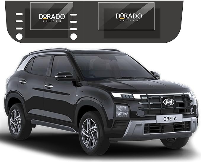 HYUNDAI CRETA FACELIFT 8 INCH (2024) INFOTAINMENT AND CLUSTER (SO OPTIONAL) WITH AC With AC PANEL SCREEN PROTECTOR PRISM GUARD