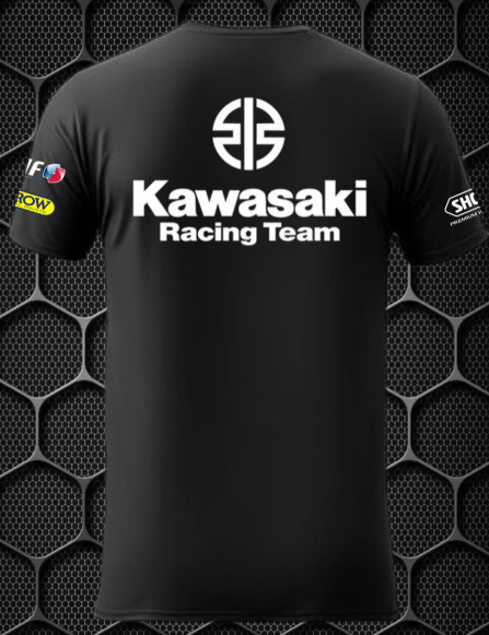 KAWASAKI NINJA WITH MONSTER ENERGY LOGO RIDING MEN'S SHORT SLEEVE BLACK T-SHIRT PRISM GUARD(L,XL) - Image 2