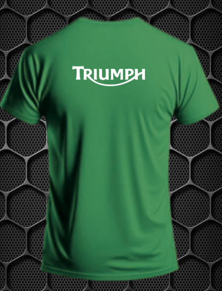 TRIUMPH MEN’S SHORT SLEEVE GREEN RIDING T-SHIRT PRISM GUARD(L,XL) - Image 2
